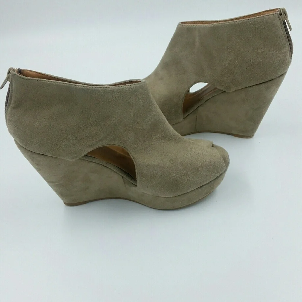 RUBI l Peep Toe Platform Wedge